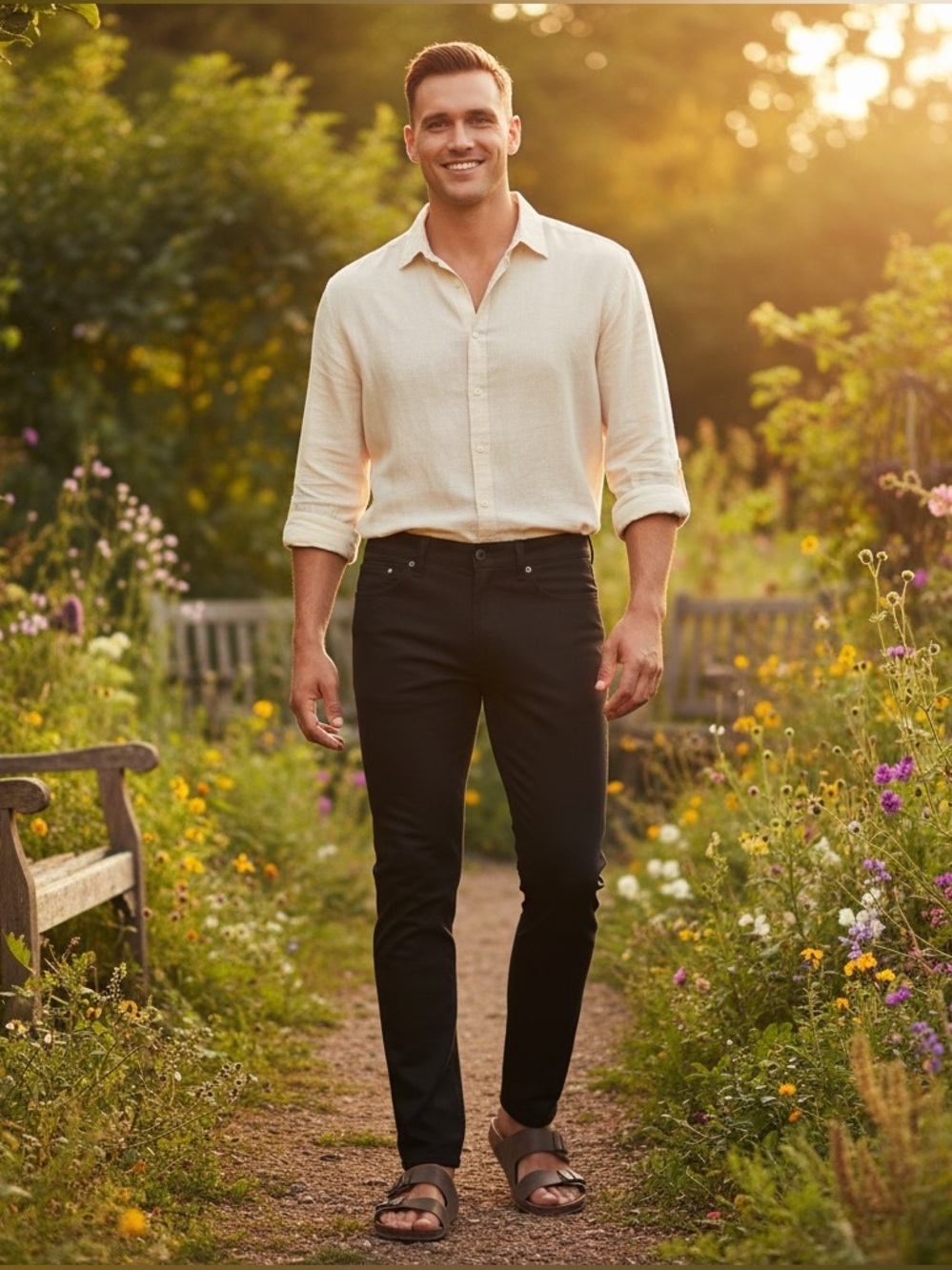 33x32 Boss Delaware Slim Fit Black/Navy Performance Pants